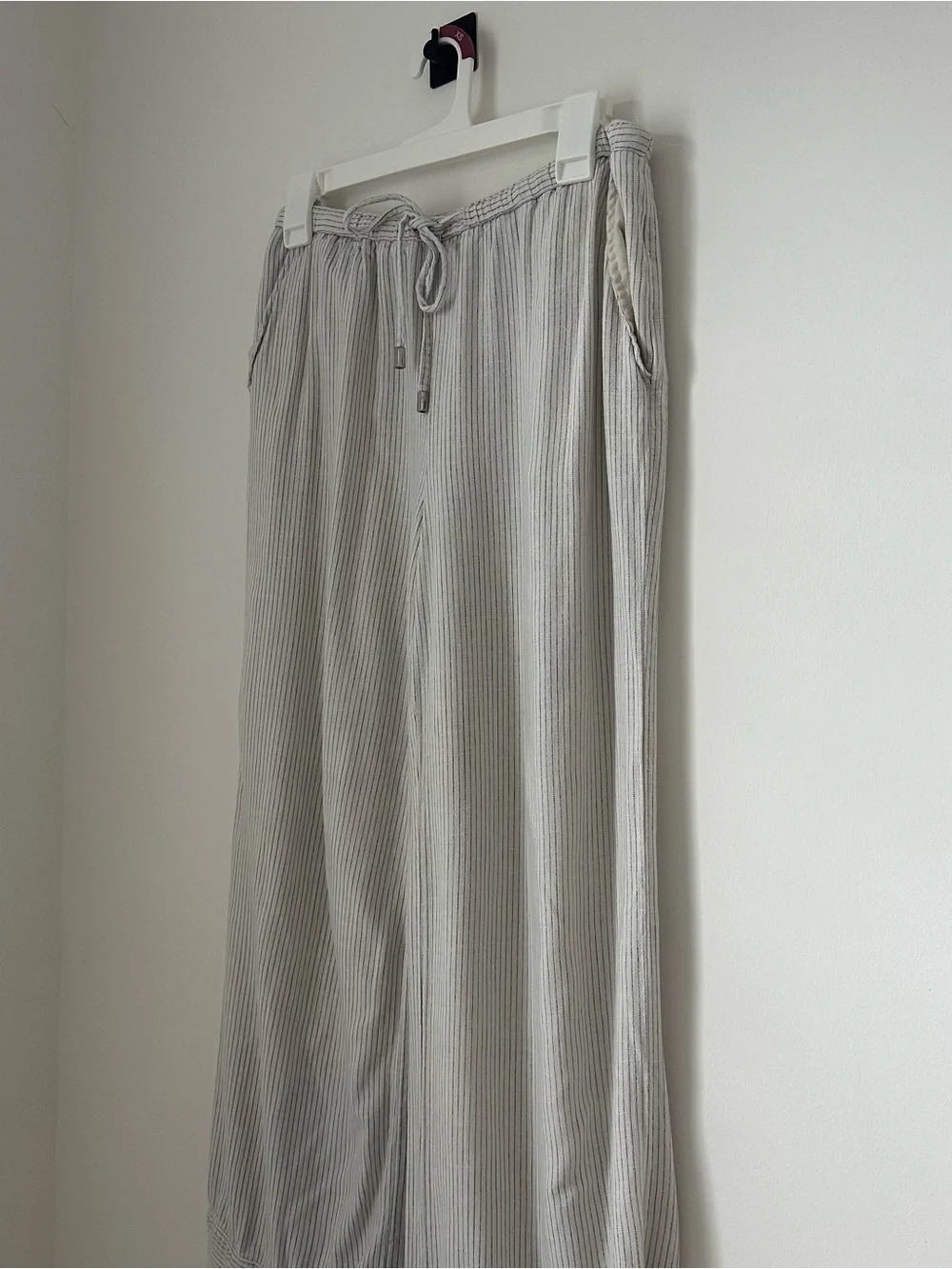 Zara Wide Leg Stripe Linen Pants